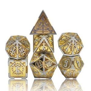 7 Piece Metal Dice Set Sword Series